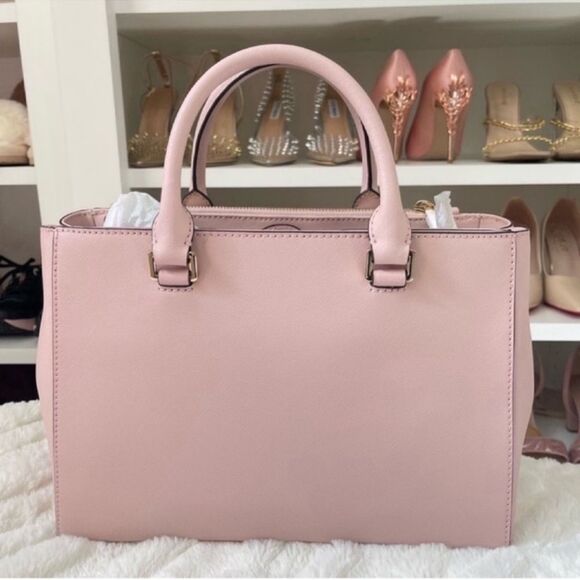 * NWT MICHAEL Michael Kors Kellen Saffiano Leather Satchel Bag, Blossom - Picture 12 of 13